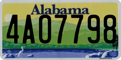 AL license plate 4AO7798