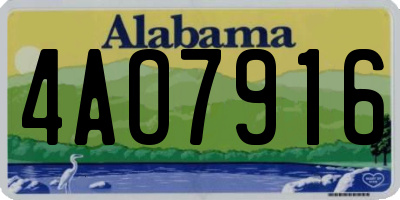 AL license plate 4AO7916