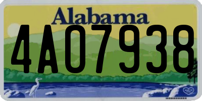 AL license plate 4AO7938