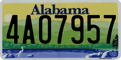 AL license plate 4AO7957