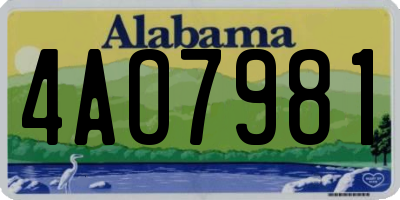AL license plate 4AO7981
