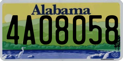 AL license plate 4AO8058