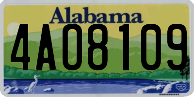 AL license plate 4AO8109