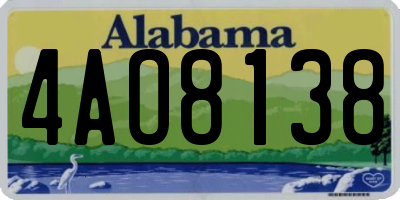 AL license plate 4AO8138
