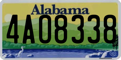 AL license plate 4AO8338