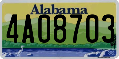 AL license plate 4AO8703