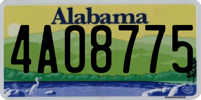 AL license plate 4AO8775