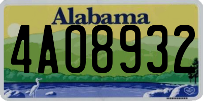 AL license plate 4AO8932