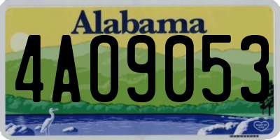 AL license plate 4AO9053