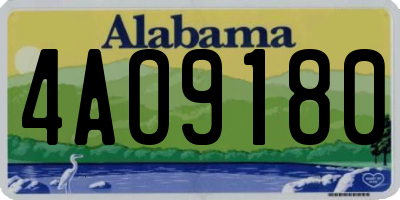 AL license plate 4AO9180