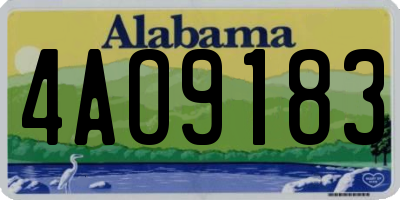 AL license plate 4AO9183