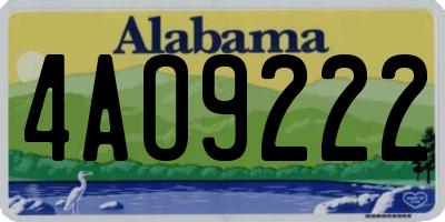 AL license plate 4AO9222