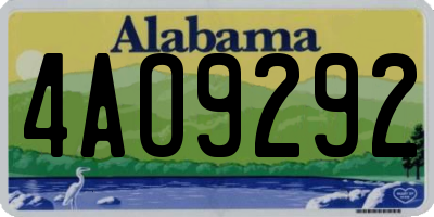 AL license plate 4AO9292