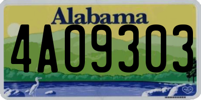 AL license plate 4AO9303