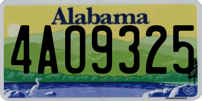 AL license plate 4AO9325
