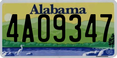 AL license plate 4AO9347