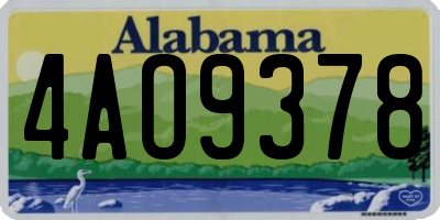 AL license plate 4AO9378