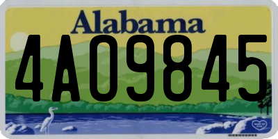 AL license plate 4AO9845