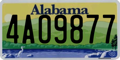 AL license plate 4AO9877
