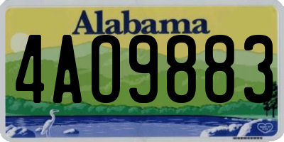AL license plate 4AO9883