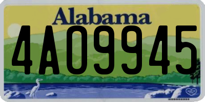 AL license plate 4AO9945
