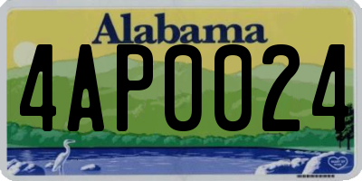 AL license plate 4AP0024