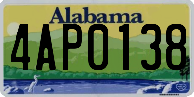 AL license plate 4AP0138