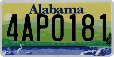 AL license plate 4AP0181