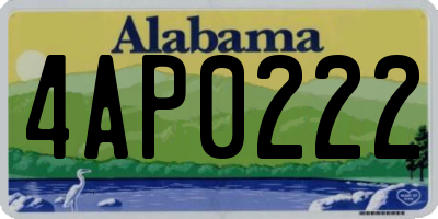 AL license plate 4AP0222