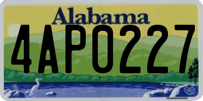 AL license plate 4AP0227