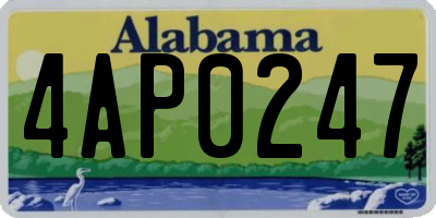 AL license plate 4AP0247