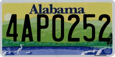 AL license plate 4AP0252