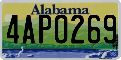 AL license plate 4AP0269