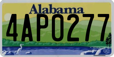 AL license plate 4AP0277