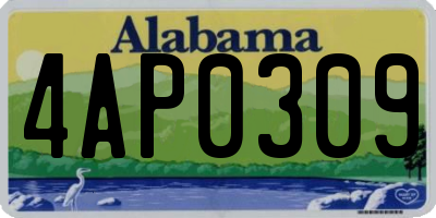 AL license plate 4AP0309