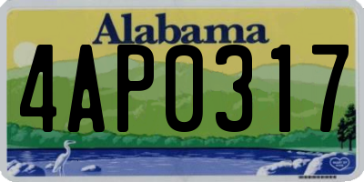 AL license plate 4AP0317