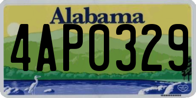 AL license plate 4AP0329