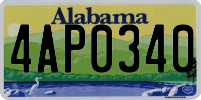 AL license plate 4AP0340
