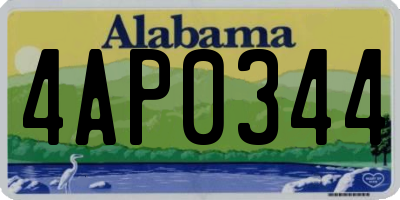 AL license plate 4AP0344