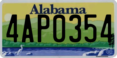 AL license plate 4AP0354