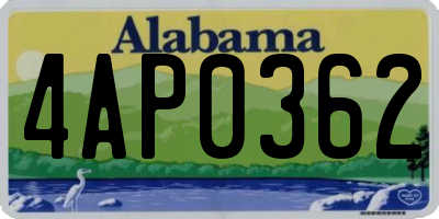 AL license plate 4AP0362
