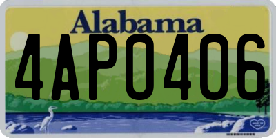 AL license plate 4AP0406