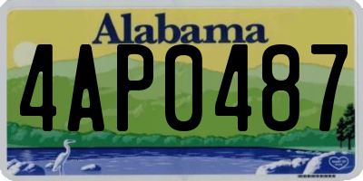 AL license plate 4AP0487
