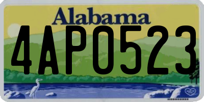 AL license plate 4AP0523