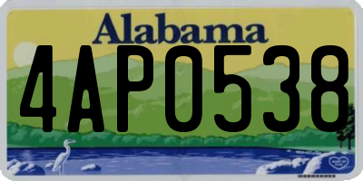 AL license plate 4AP0538