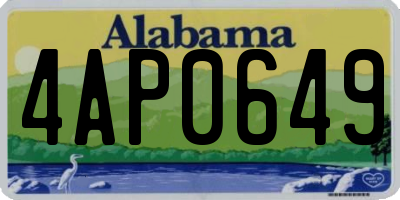 AL license plate 4AP0649