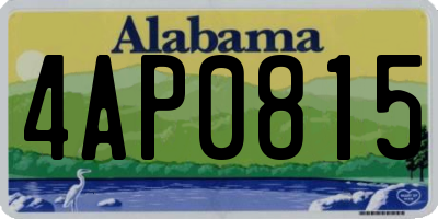 AL license plate 4AP0815
