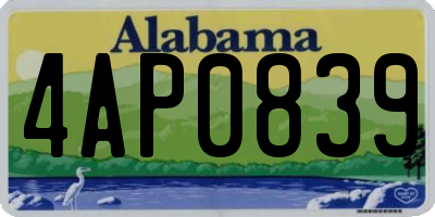 AL license plate 4AP0839