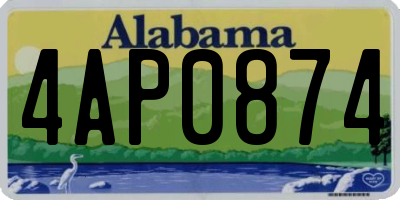 AL license plate 4AP0874