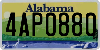 AL license plate 4AP0880